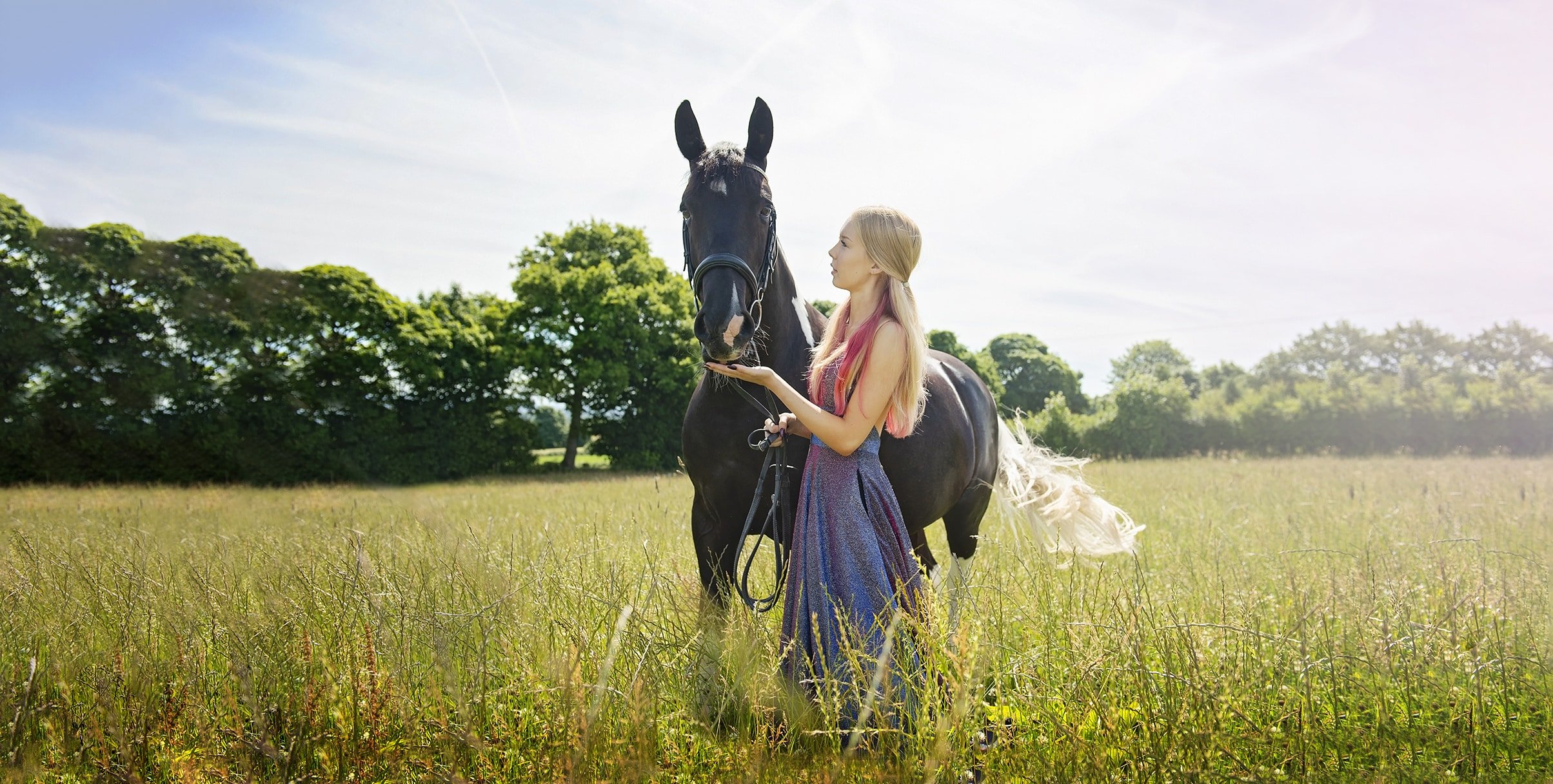 Horse Photographer - Emma Campbell - prom dress celebration