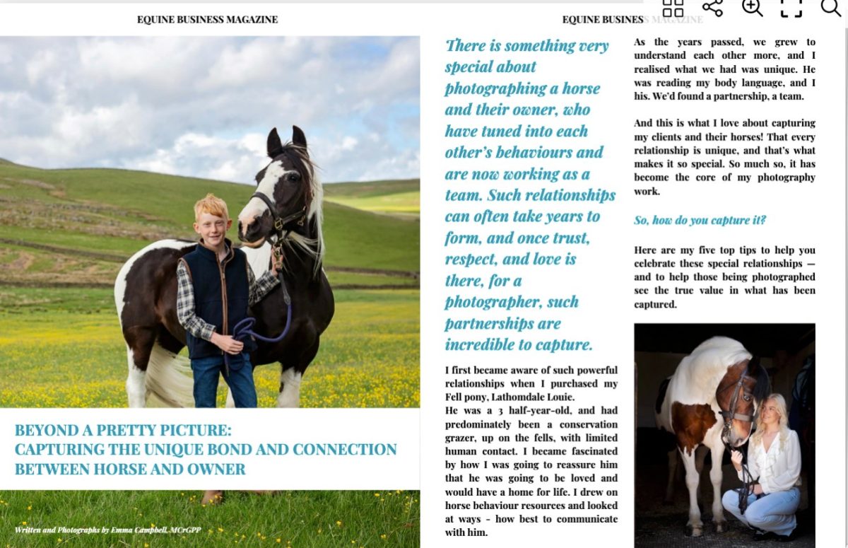 Top 5 tips for capturing the unique connection of horse and owner in photography by Emma Campbell