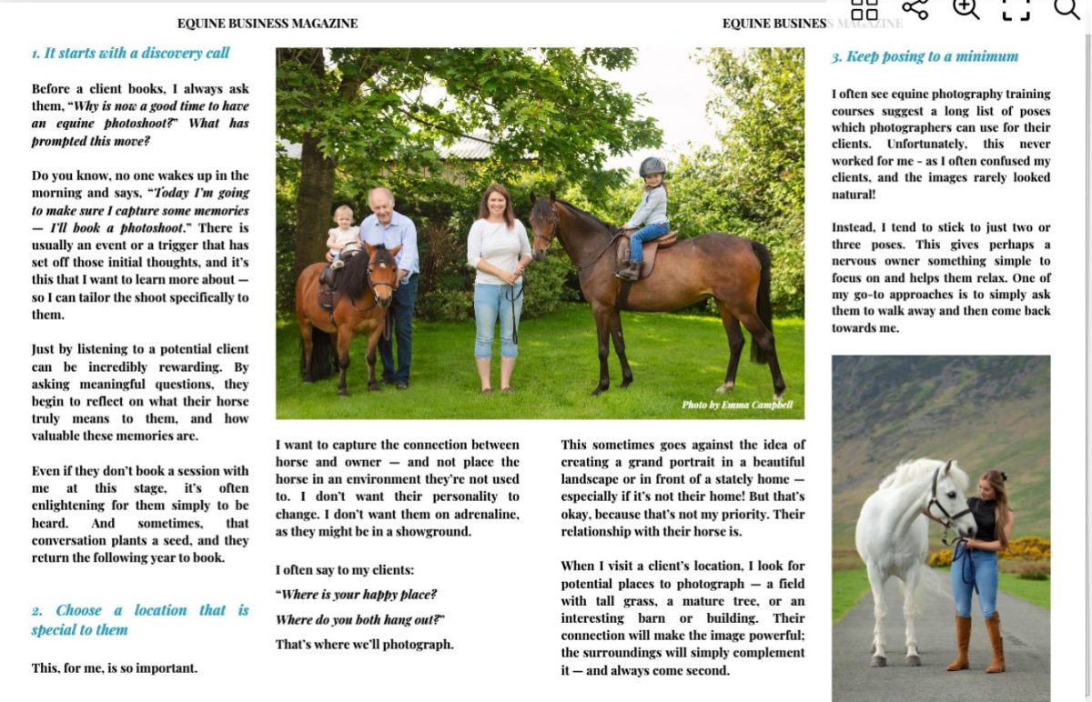 How to capture the unique connection between horse and rider - by Emma Campbell