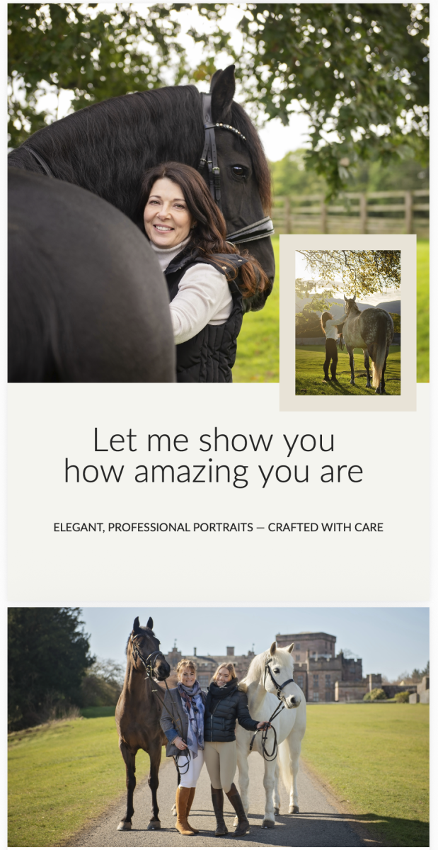 Lets show you how amazing you are brochure - by horse photographer emma campbell