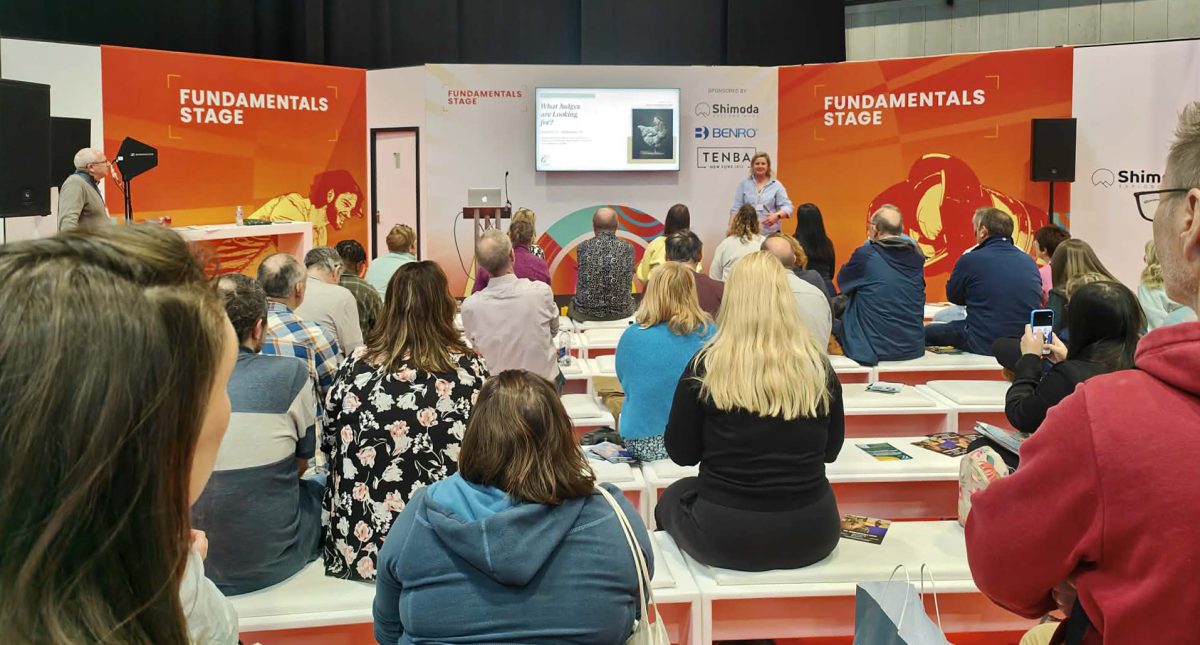 Emma Campbell, Horse photographer, talking at the Photography Show 2026 