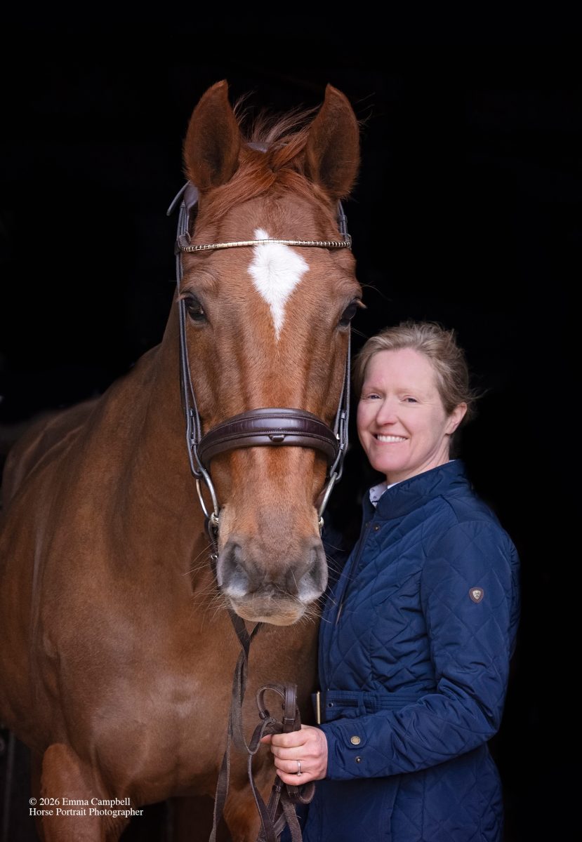 Claire and Elijah, their equine portrait session. Photographed by Emma Campbell.
