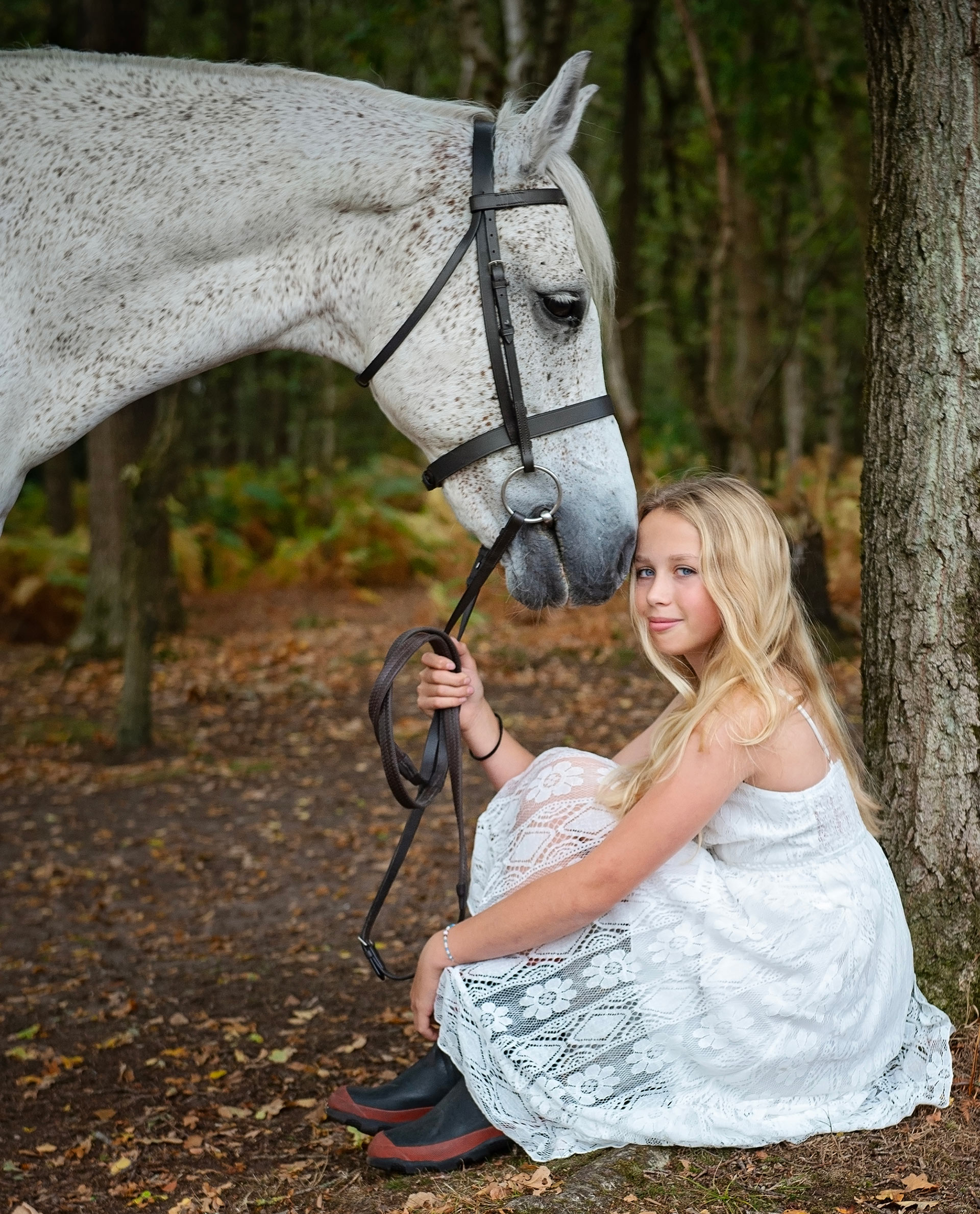 Young girl with her horse - Cheshire photoshoot