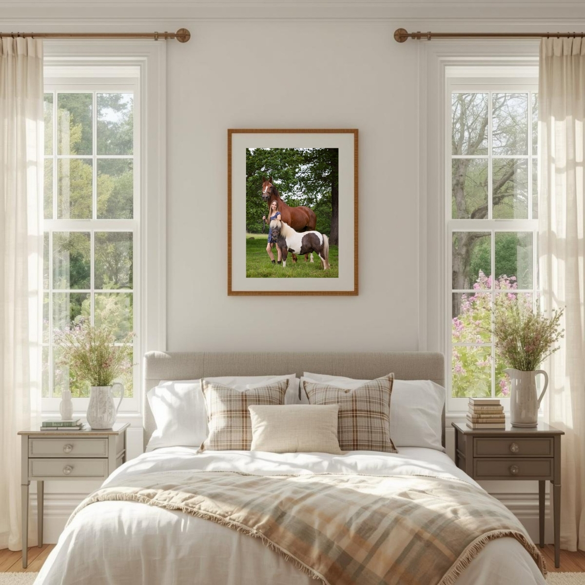 Bedroom wall art - making you smile each day - Equine portraiture by Emma Campbell