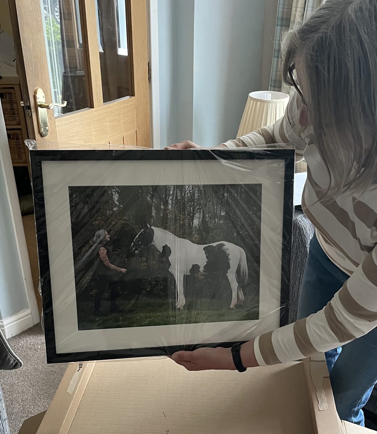 Taking centre place - Lesley's beautiful framed wall art of Benson