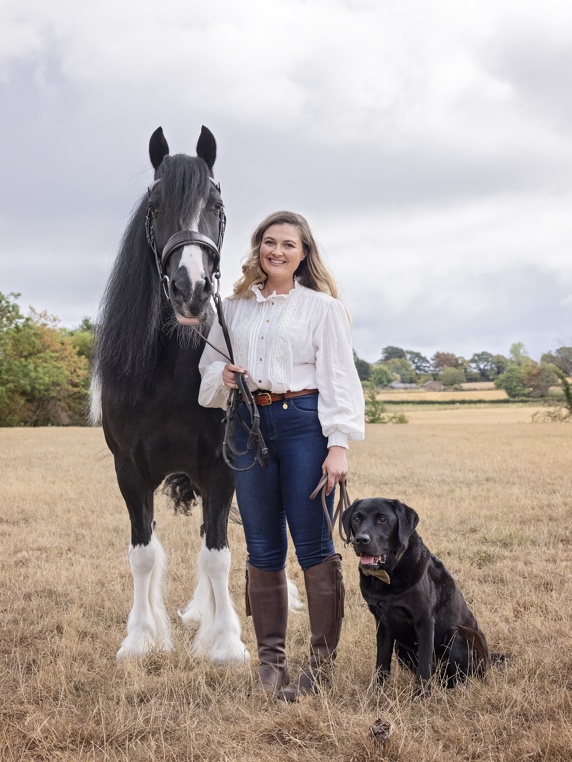 Family portrait - Horse and Dog photography - by Emma Campbell